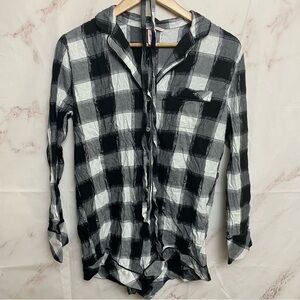 VICTORIA'S Secret Plaid Button-Down Pajama Shirt - A24